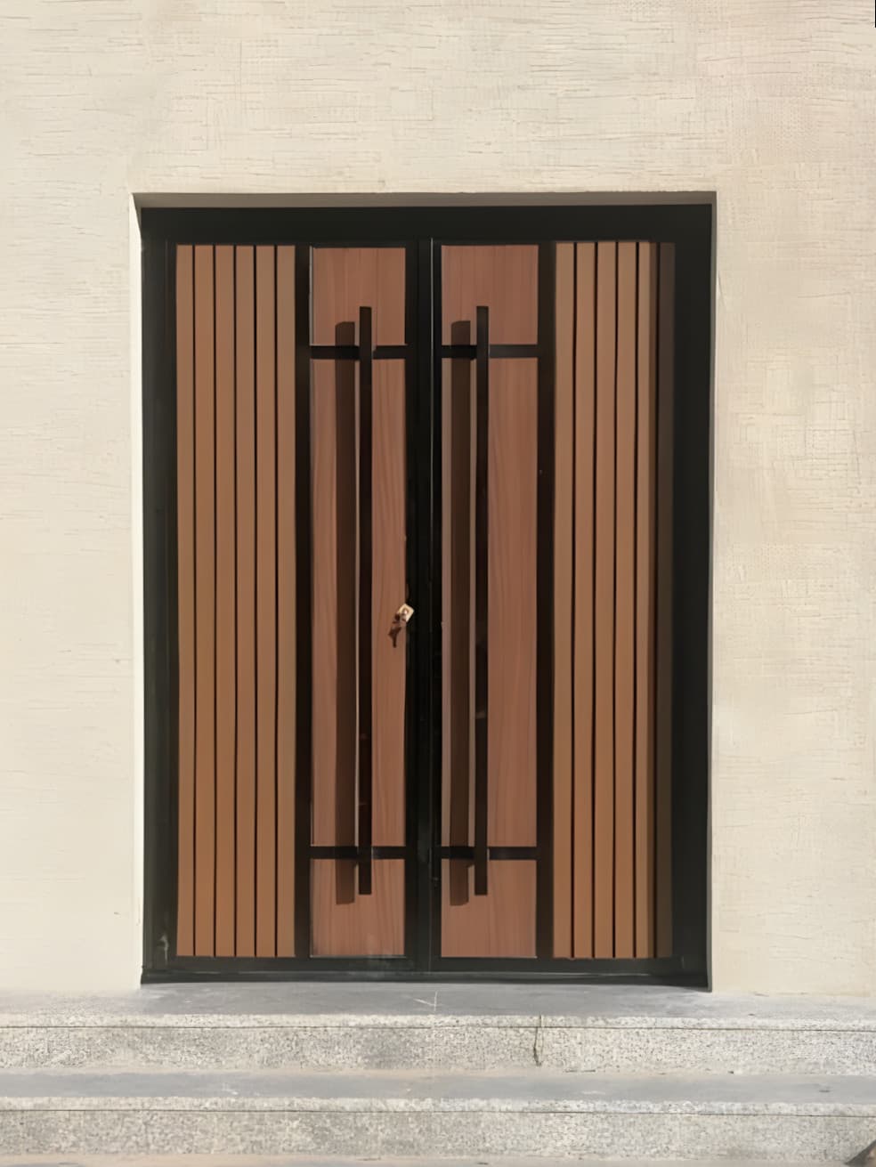 باب حديد مع كلادينج 1